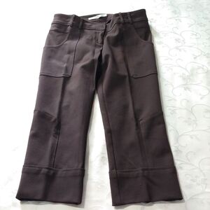 Diane Von Furstenberg Ewan Chocolate Cropped Pants Size 8